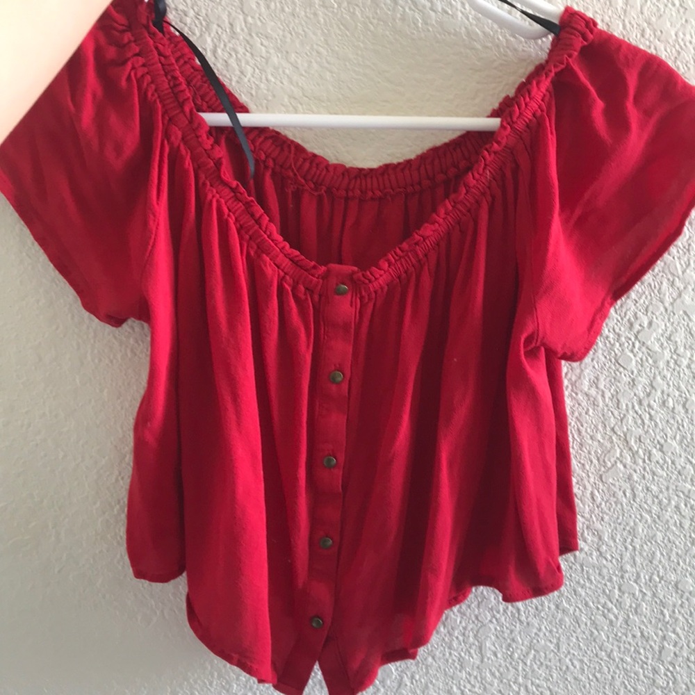 Red Crop Top - Picture 2 of 2